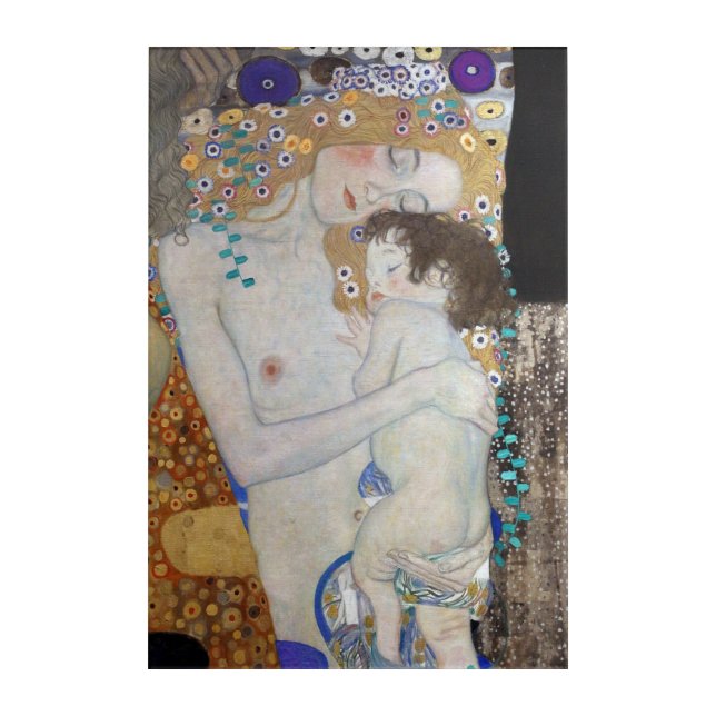 Mother and Child by Gustav Klimt Acrylic Print (Front)