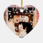 Mother And Child By Gustav Klimt Collage Ceramic Ornament at Zazzle