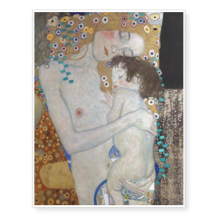Mother and Child by Gustav Klimt Temporary Tattoos