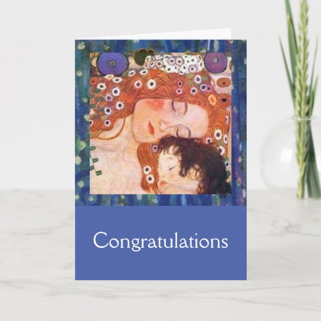Mother and Child by Klimt  Card (Front)