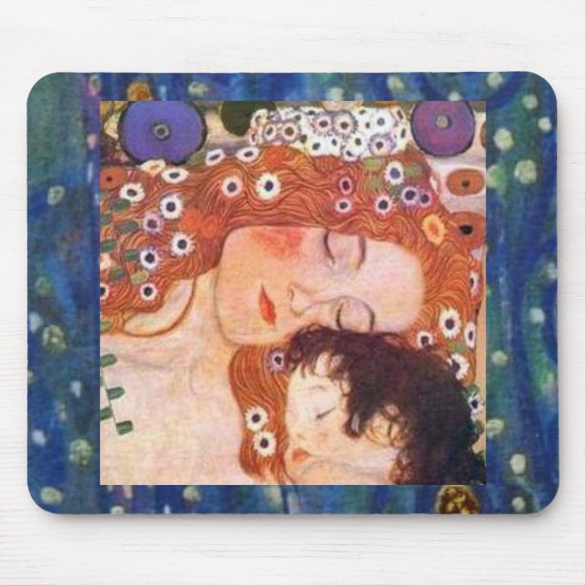 Mother and Child by Klimt Mouse Pad (Front)