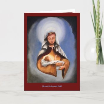 Mother And Child Christmas Greeting Card by lmountz1935 at Zazzle