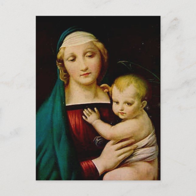 Mother and Child Christmas Postcard (Front)