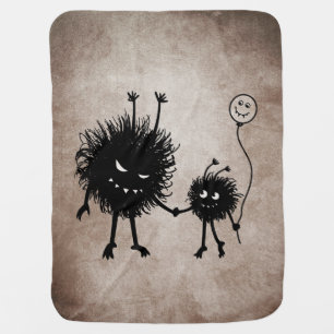 Mother And Child Evil Cartoon Bug Receiving Blanket