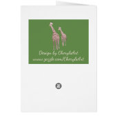 Mother and Child Giraffe Happy Mother's Day Cards (Back)