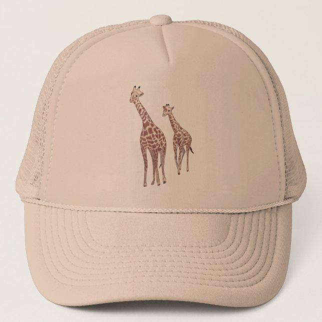 Mother and child giraffes drawing Hats (Front)