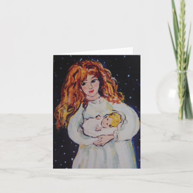 Mother and Child Holiday Card (Front)