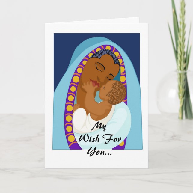 Mother and Child Holiday Card (Front)