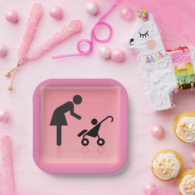 Mother And Child Icon Paper Plates (Creator Uploaded)