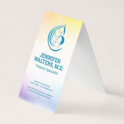 Mother and Child Illustrative Logo Business Card