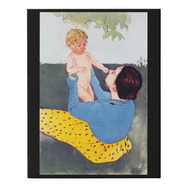 Mother and Child, Mary Cassatt Faux Canvas Print (Front)