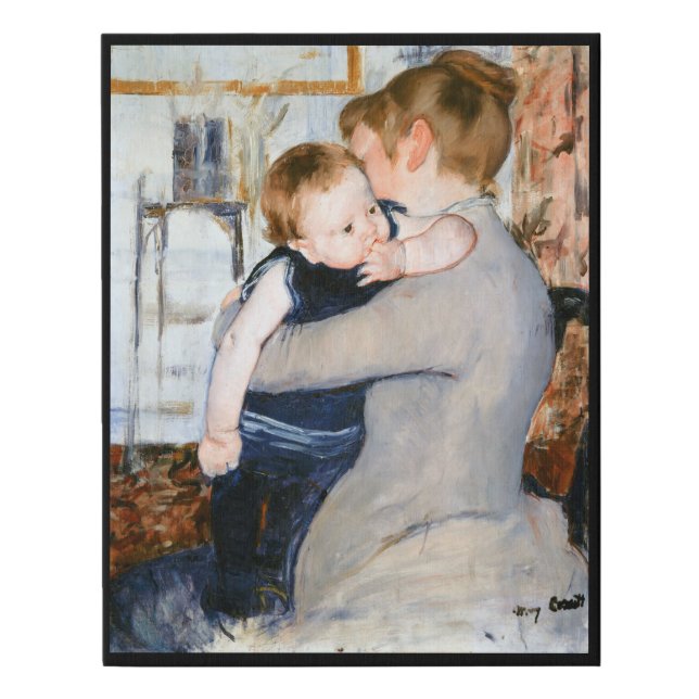 Mother and Child, Mary Cassatt Faux Canvas Print (Front)