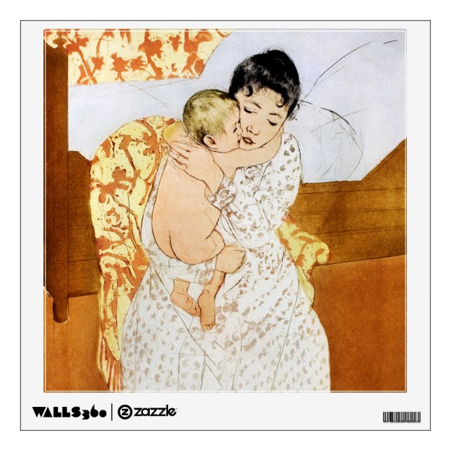 Mother and Child, Mary Cassatt Wall Decal (Front)