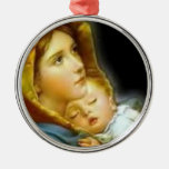 Mother And Child Metal Ornament at Zazzle