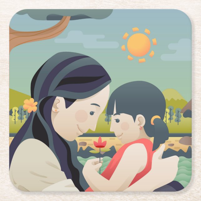 Mother and  Child Mother's Day | Coaster (Front)