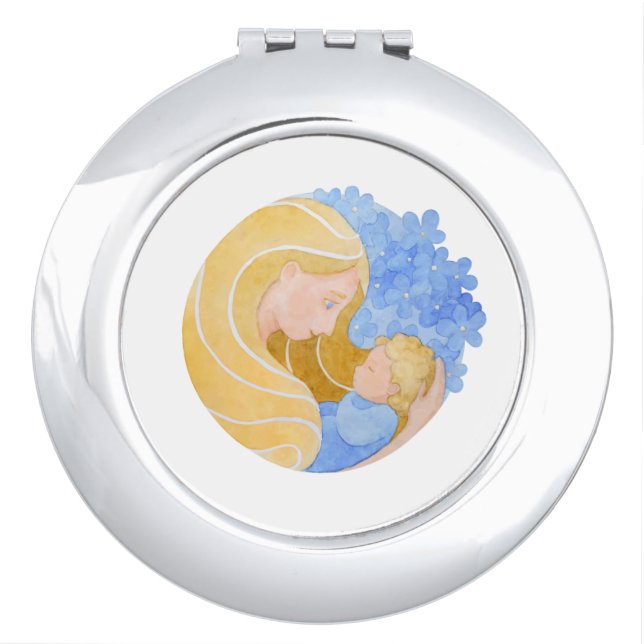 Mother and Child Mother's Day | Compact Mirror (Front)
