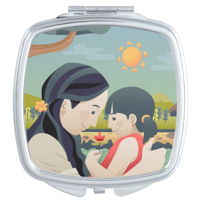 Mother and  Child Mother's Day | Compact Mirror (Front)