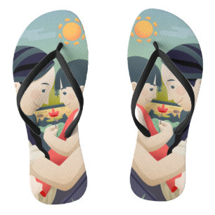 Mother and  Child Mother's Day   Flip Flops