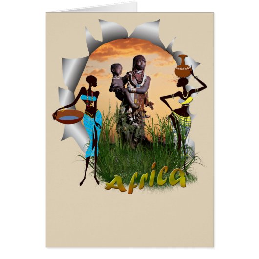 Mother and child of Africa Cards (Front)