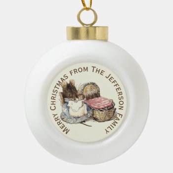 Mother And Child Personalized Holiday Ceramic Ball Christmas Ornament by kidslife at Zazzle