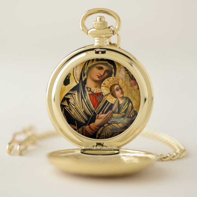 Mother and Child Pocket Watch (Inside)