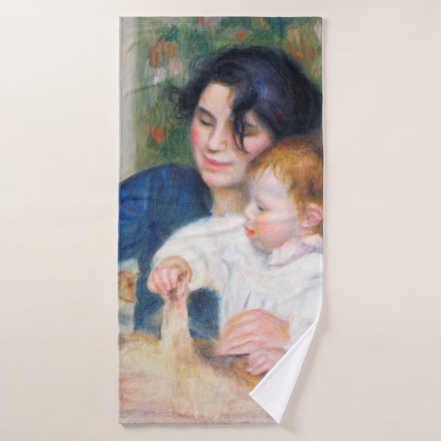 Mother and Child, Renoir Bath Towel (Bath Towel)