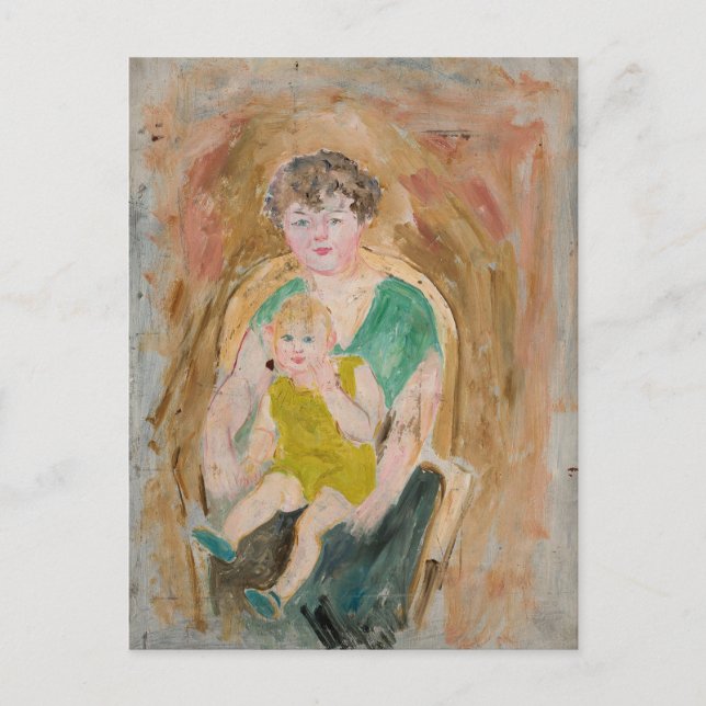 Mother and Child | Tadeusz Makowski Postcard (Front)
