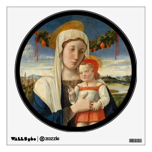 Mother and Child Under Garland Wall Decal