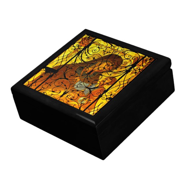 MOTHER AND CHILD Wooden Keepsake Box (Side)