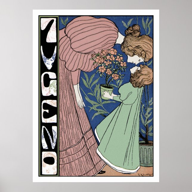 Mother and Daughter - Art Nouveau Poster (Front)