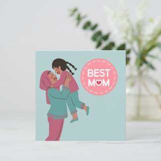 Mother and Daughter Best Mom Mother's Day Holiday Card