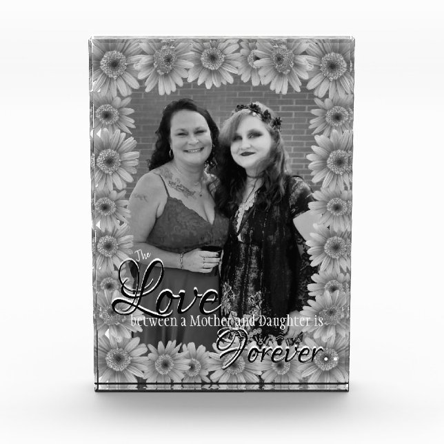 Mother and Daughter Daisy Frame Photo Block (Front)