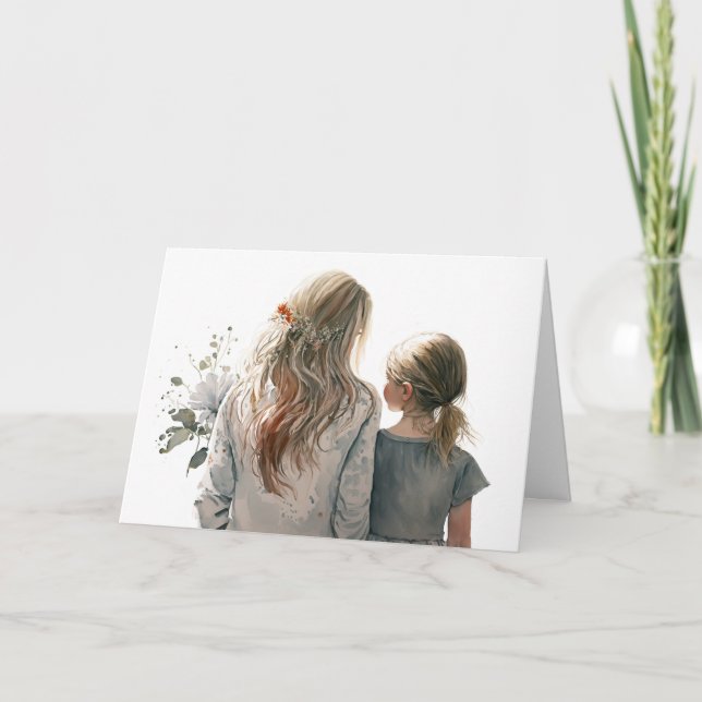 Mother And Daughter for Mother's Day Card (Front)