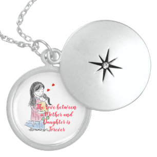 Mother and Daughter Locket Necklace