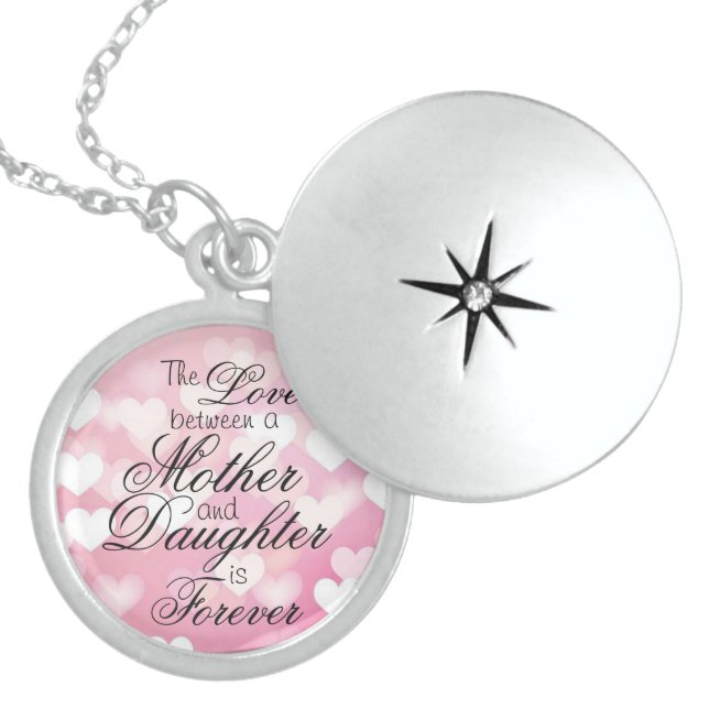 Mother and Daughter Locket Necklace (Front)