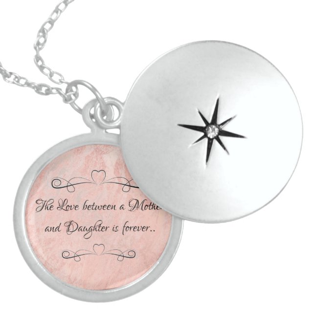 Mother and Daughter Locket Necklace (Front)