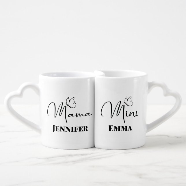 Mother and Daughter Personalized Gift Coffee Mug (Front Nesting)