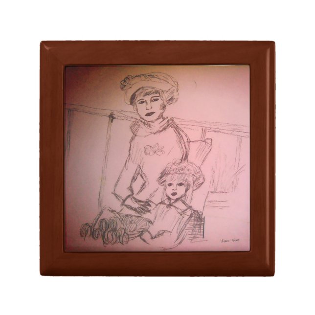 mother and daughter portrait  gift box (Front)