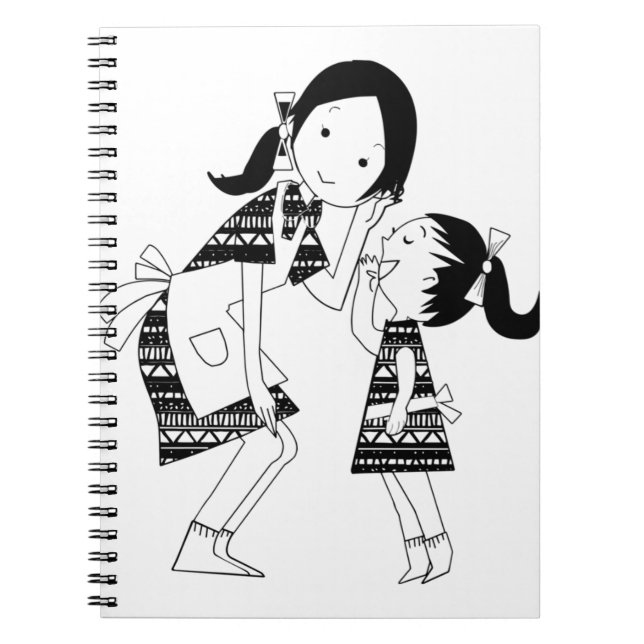 Mother and daughter printed notebook (Front)