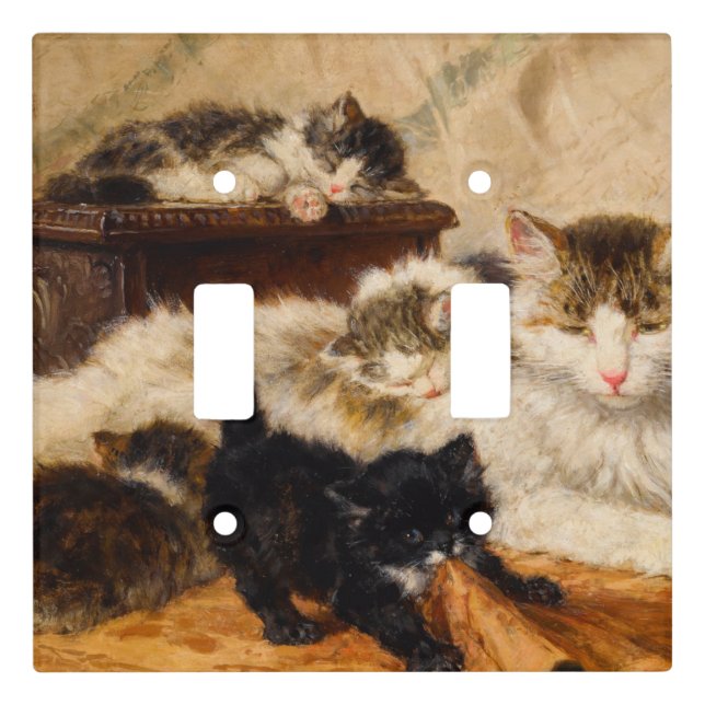 Mother and Her Kittens Light Switch Cover (Front)
