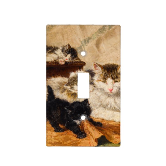 Mother and Her Kittens Light Switch Cover (Front)
