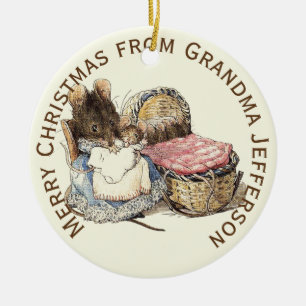 Mother and Newborn Child Personalized Ceramic Ornament