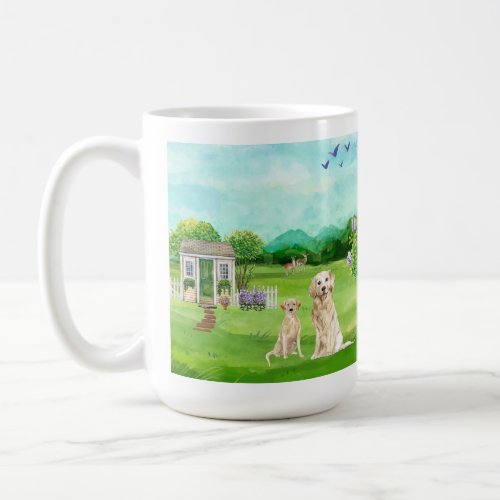 Mother and Pup Retrievers ceramic mug