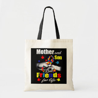 Mother And Son Best Friends For Life Autism Tote Bag