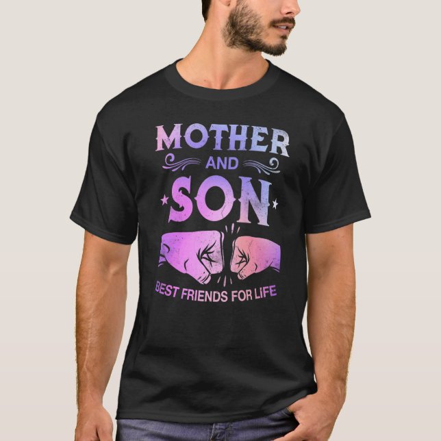 Mother And Son Best Friends For Life Mom T-Shirt (Front)