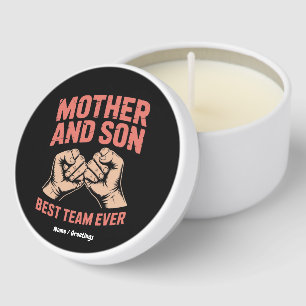 Mother and Son Best Team Ever Happy Mother's Day  Mini Candle Favors
