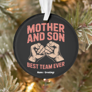 Mother and Son Best Team Ever Happy Mother's Day Ornament