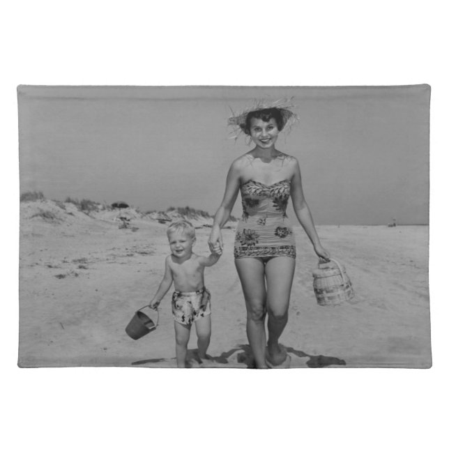 Mother and Son Cloth Placemat (Front)