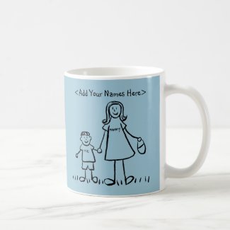 Mother and Son Custom Family Art Coffee Mug