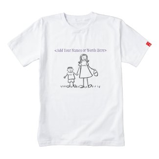 Mother and Son Custom Family Characters Art Shirt